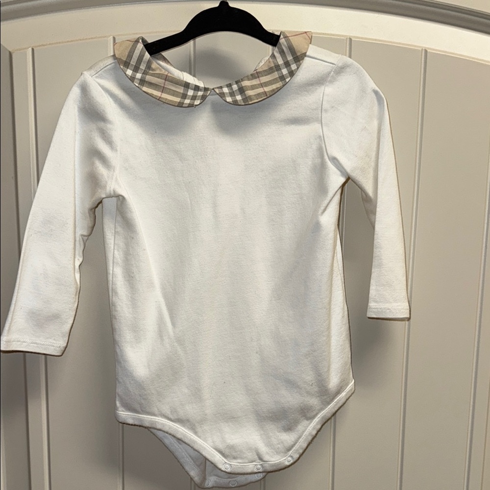 White Burberry Bodysuit